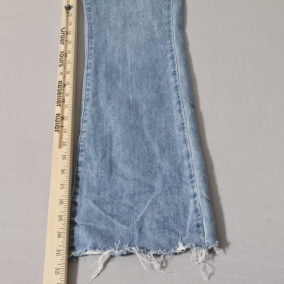 Paige Jeans Womens Size 31x31 Manhattan Raw Hem Blue Denim Pants - Picture 8 of 11